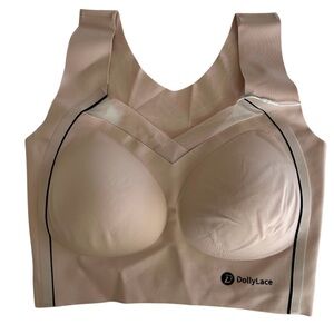 DOLLY‎ LACE Women’s Push-Up Full Cup Bra No Wire Elastic Shoulder Straps Beige M